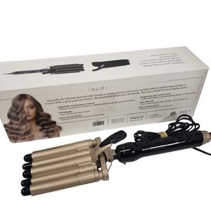True Beauty Style Bender Triple Barrel Waver Hair Tool Curls Waves Foldable
